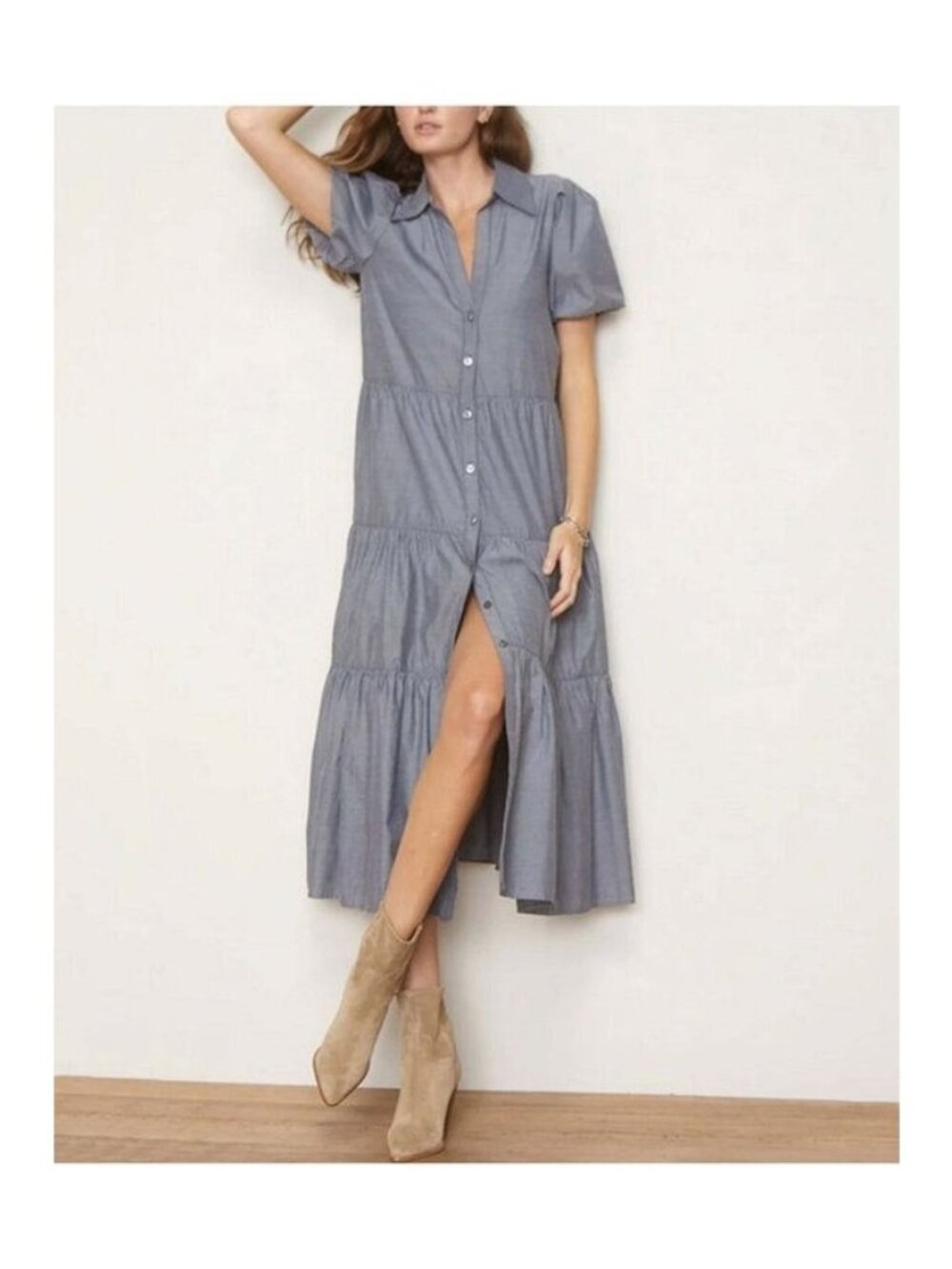 Brochu Walker Medium The Havana Dress in Washed Slate